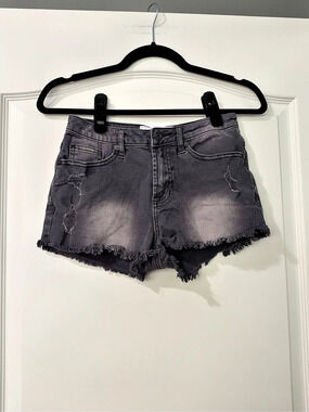 Gypsy Warrior Distressed Denim Jean Shorts in Gray Size 1